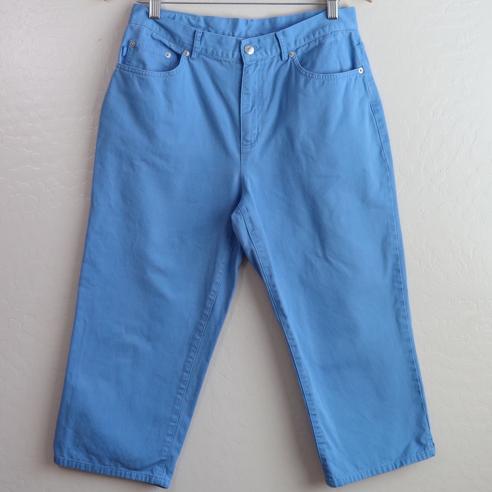 Vintage Lauren Jeans Co Ralph Lauren Denim Cropped‎ Blue Capri Pants Size 10 Y2K